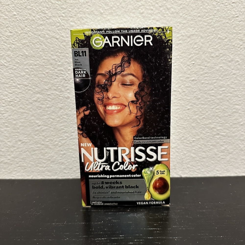 Garnier Nutrisse Ultra Color BL11 Jet Blue Black Permanent Hair Dye Vegan BL11